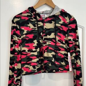 NWT Madrag Women’s Camo Hoodie Jacket - Pink, Green, Black Size Large